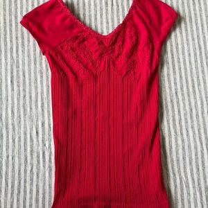 red colored top from F&F!